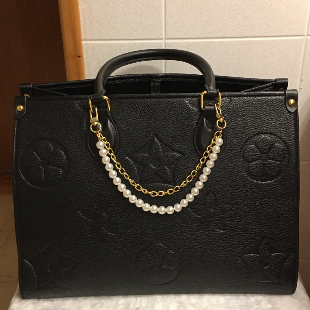 Mila Kate Top Handle Black Handbag Tote